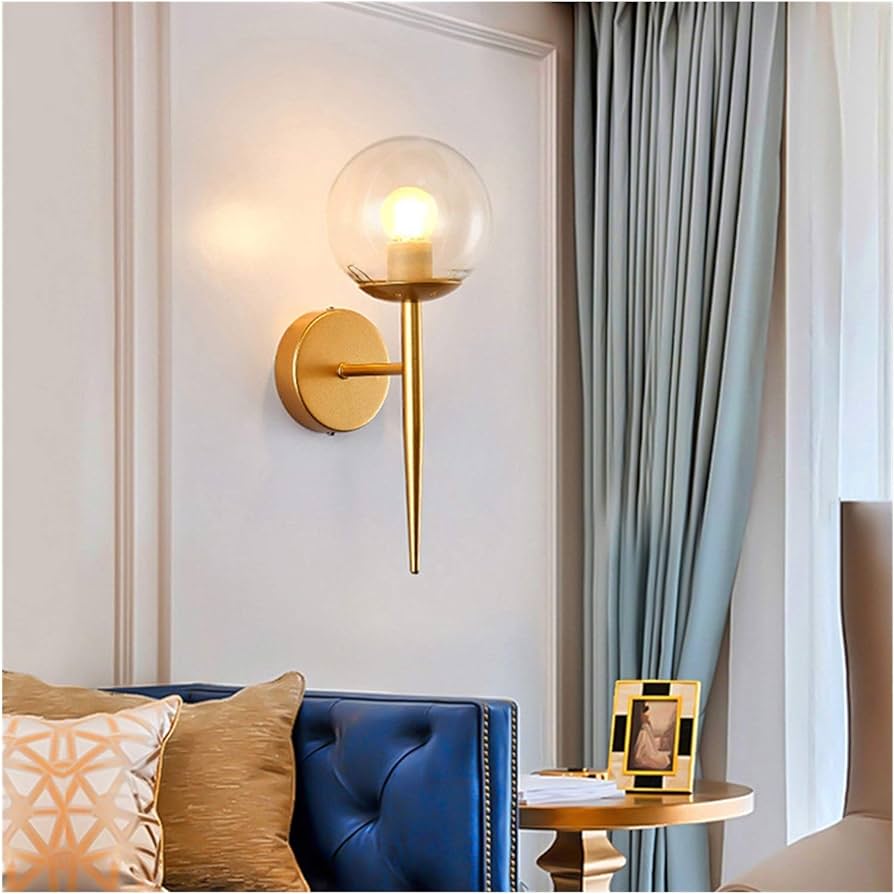 Nordic Amber Globe Wall Light